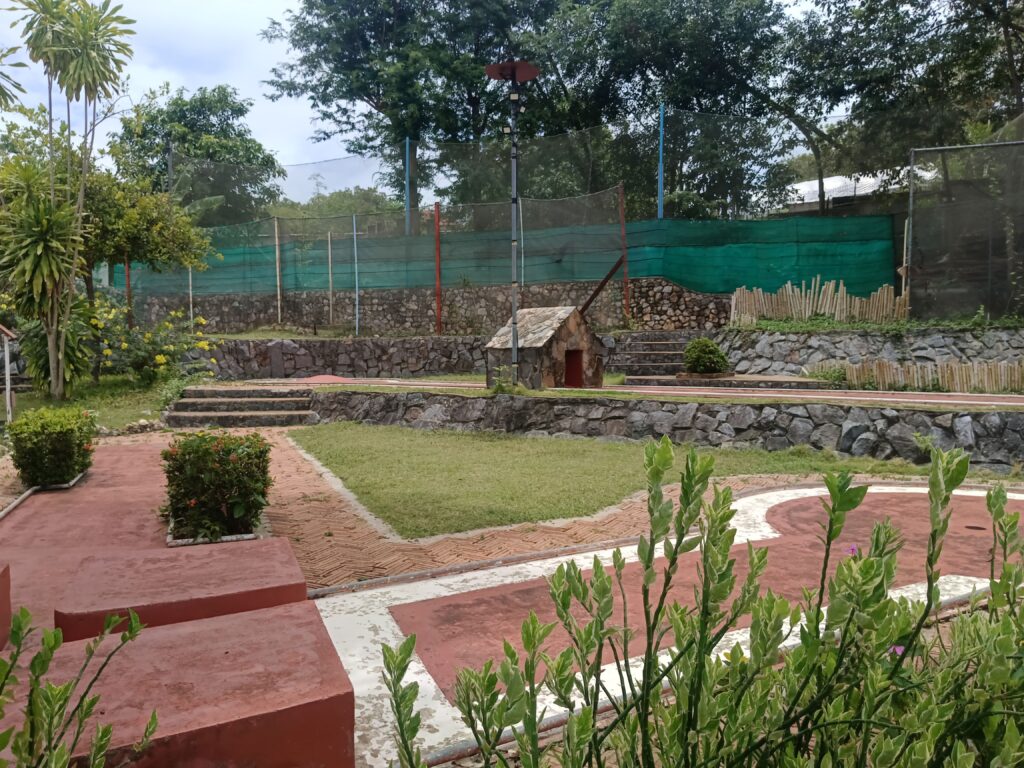 lush tropical jungle surroundings at minigolf international koh samui