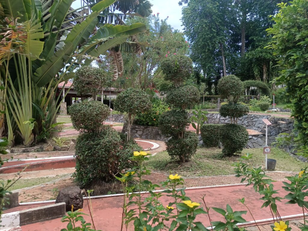 scenic winding path through tropical garden mini golf koh samui